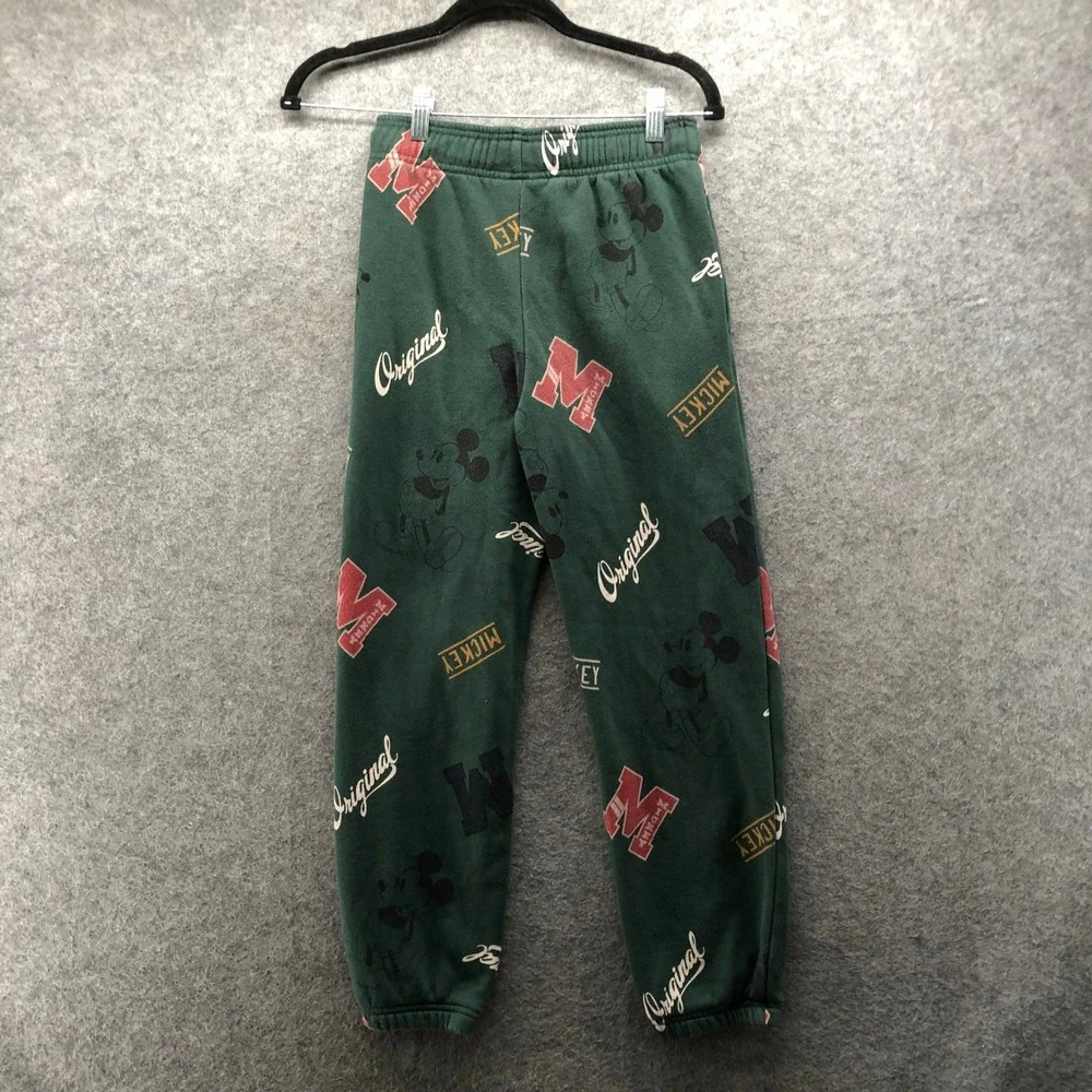 Gap Disney Mickey Mouse Matching Hoodie Joggers Set Boys L 10 Green Sweatsuit